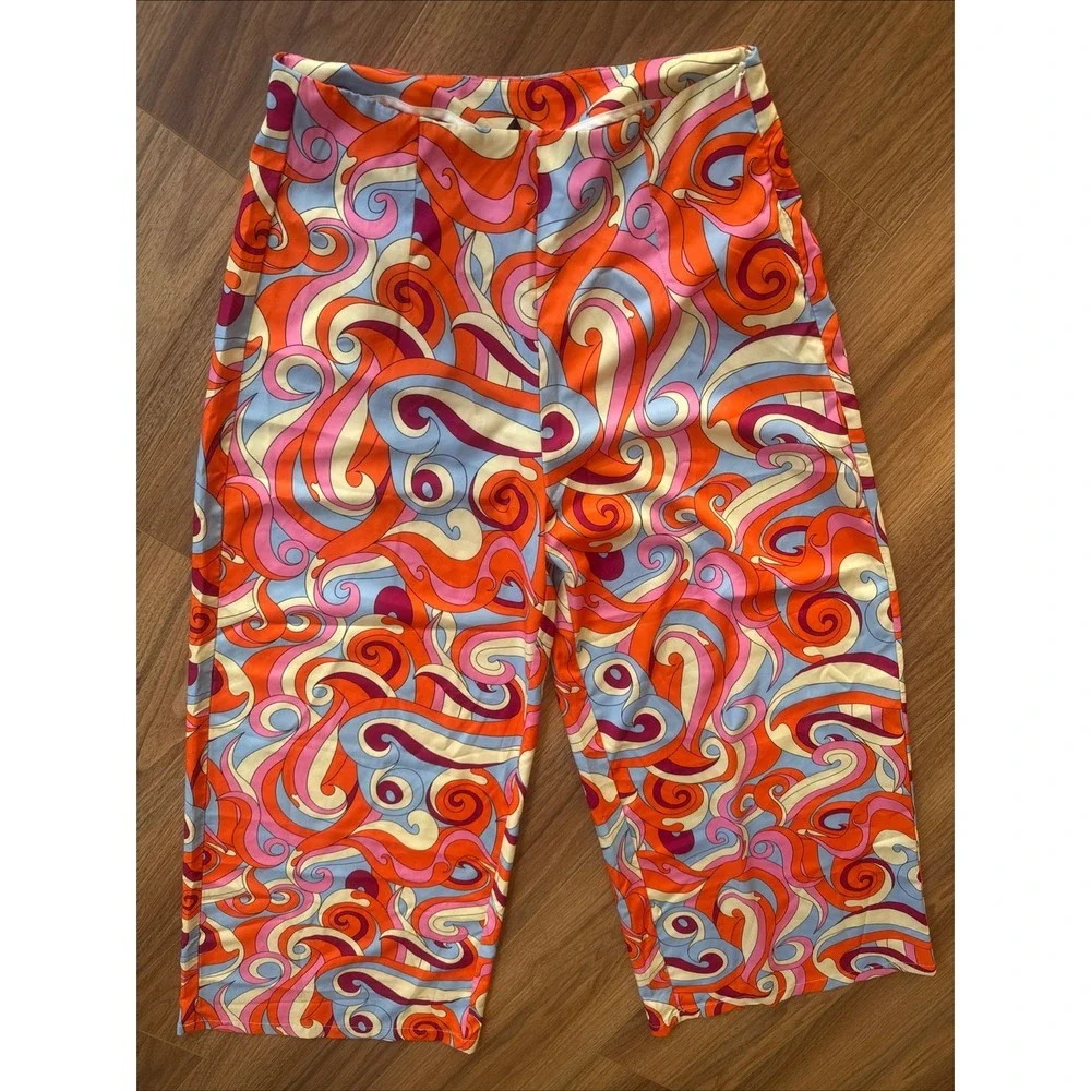 Cider‎ Orange Floral Trousers Size Large